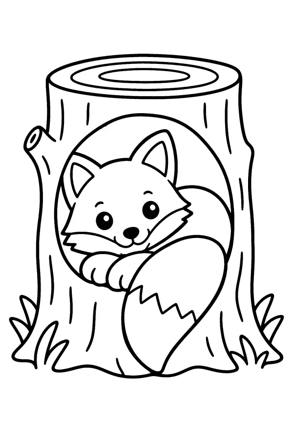 Fox in the Stump