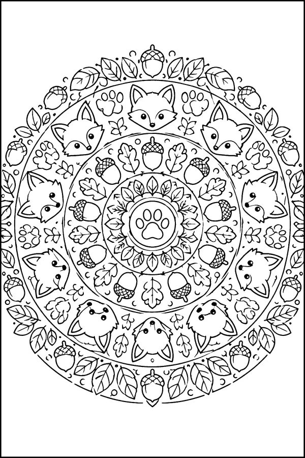 Fox Leaf Mandala