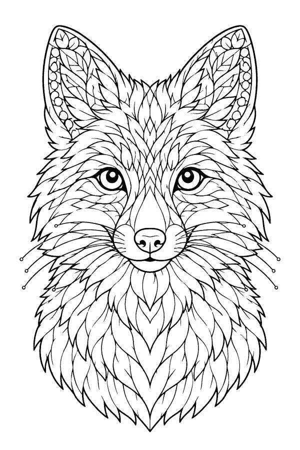 Patterned Fox Portrait