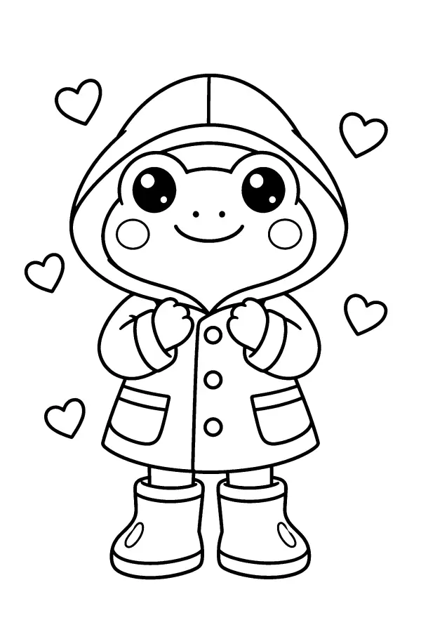 Frog In Raincoat