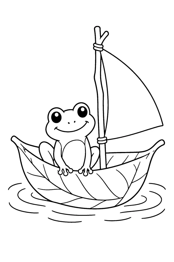 Frog Leaf Sailboat