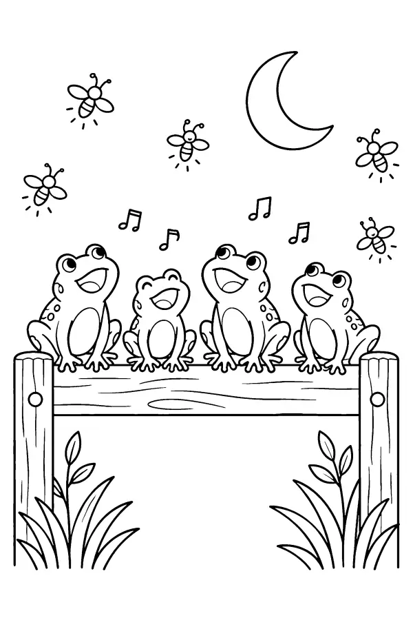 Moonlit Frog Chorus