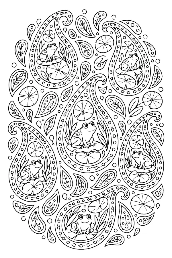 Paisley Frog Mosaic