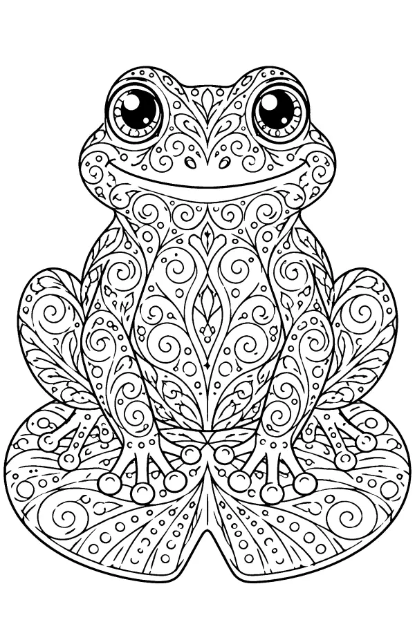 Patterned Frog On Lily Pad
