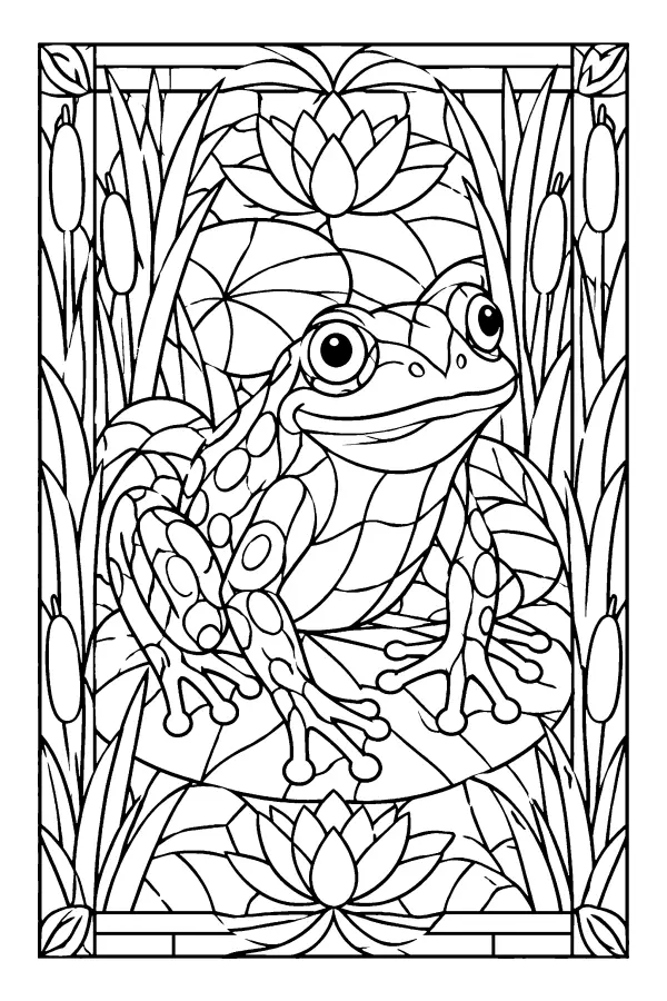 Stained Glass Frog
