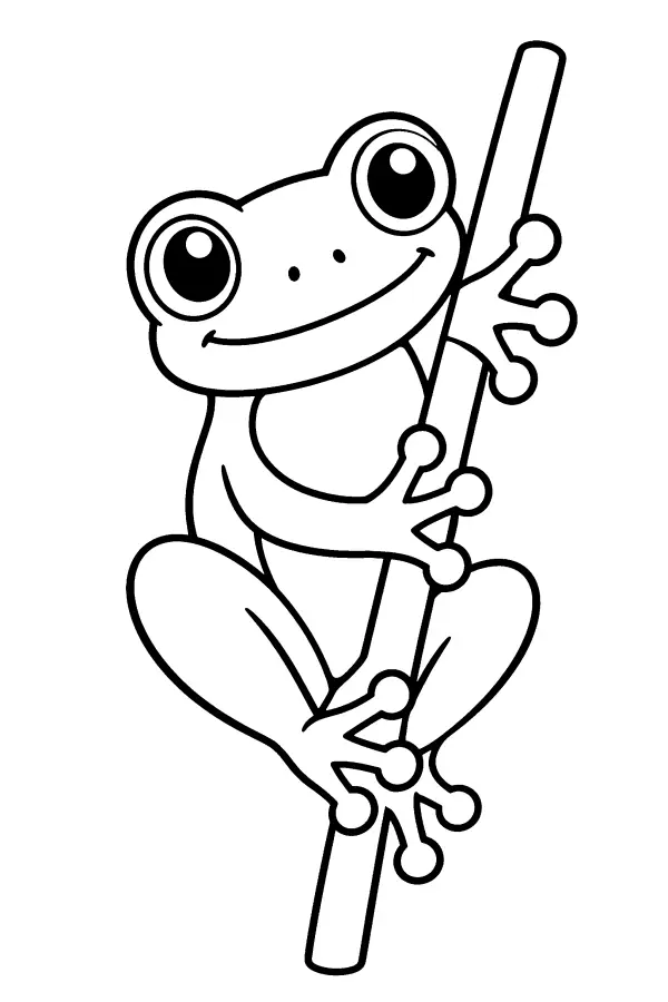 Tree Frog on Stem