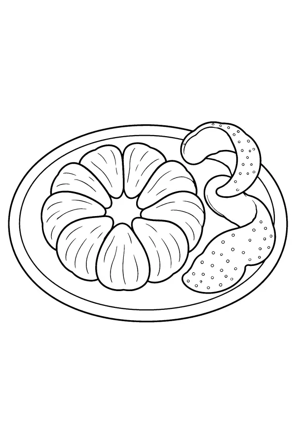 Peeled Orange Plate