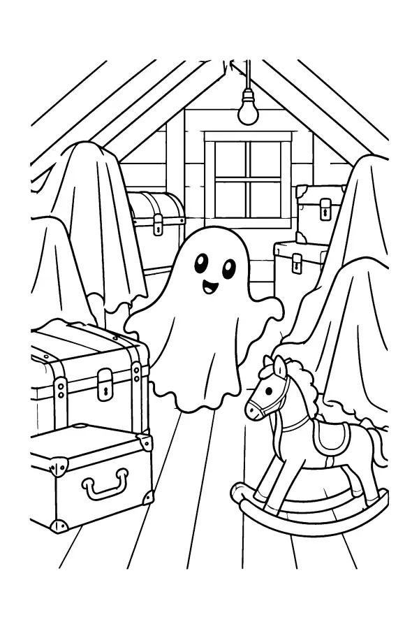 Attic Ghost Scene