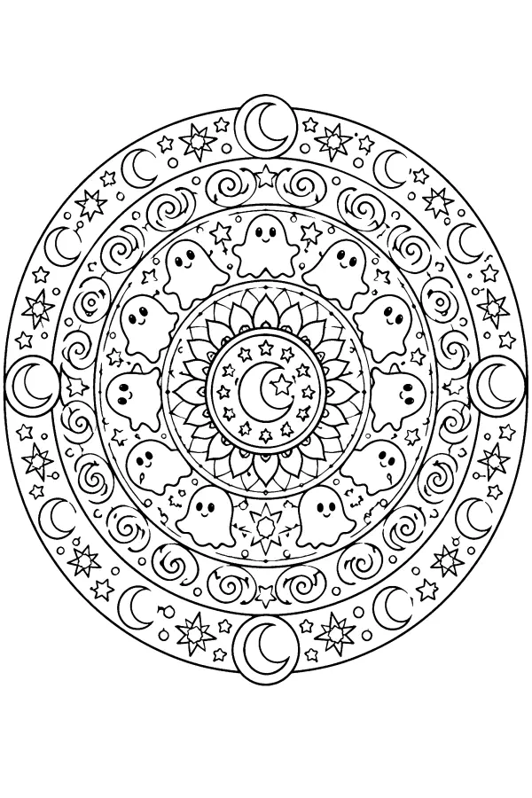 Ghost Moon Mandala
