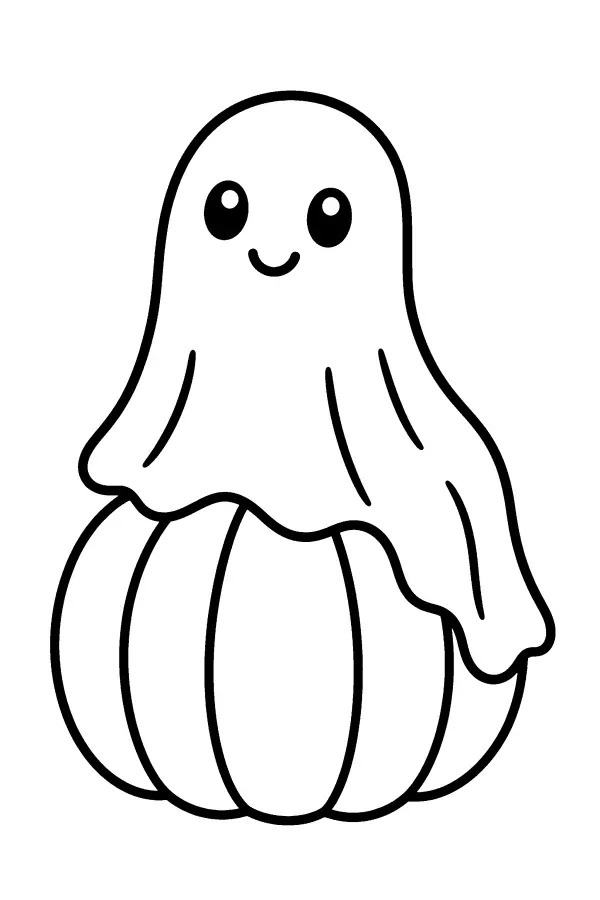 Ghost On Pumpkin