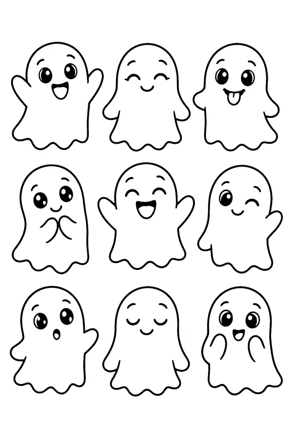 Nine Ghost Faces