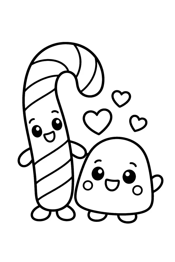 Candy Cane And Gumdrop