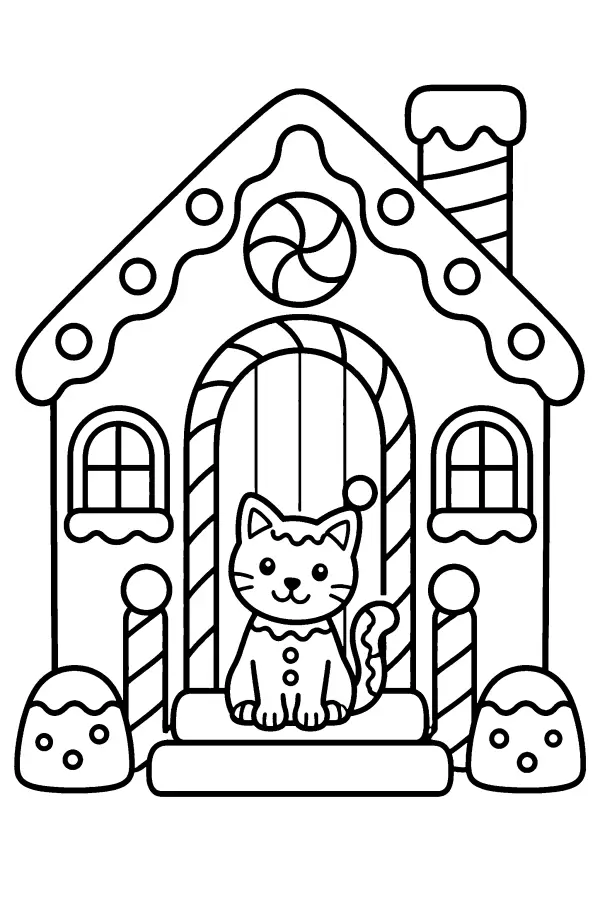 Gingerbread Cat Cottage