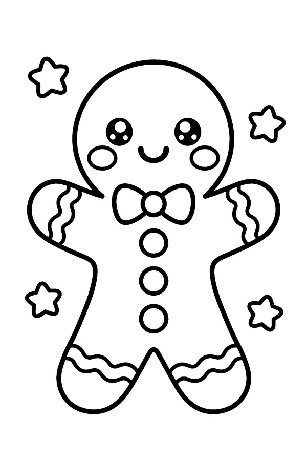 Gingerbread Man With Stars