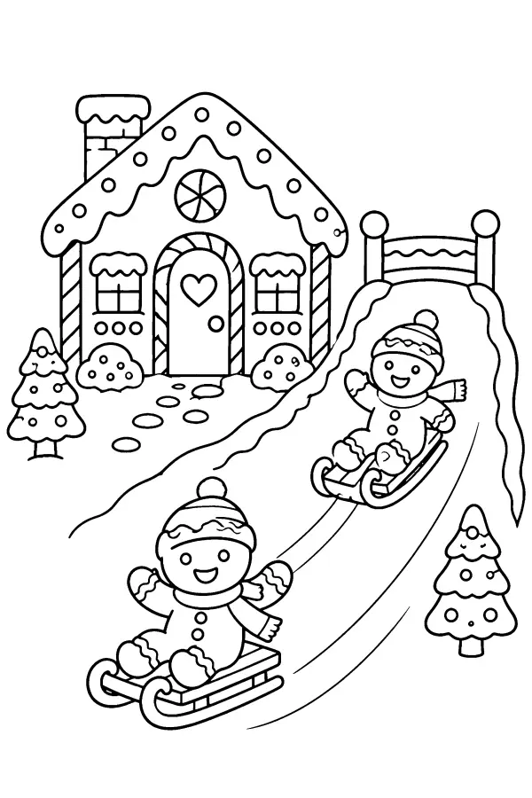 Gingerbread Sled Hill