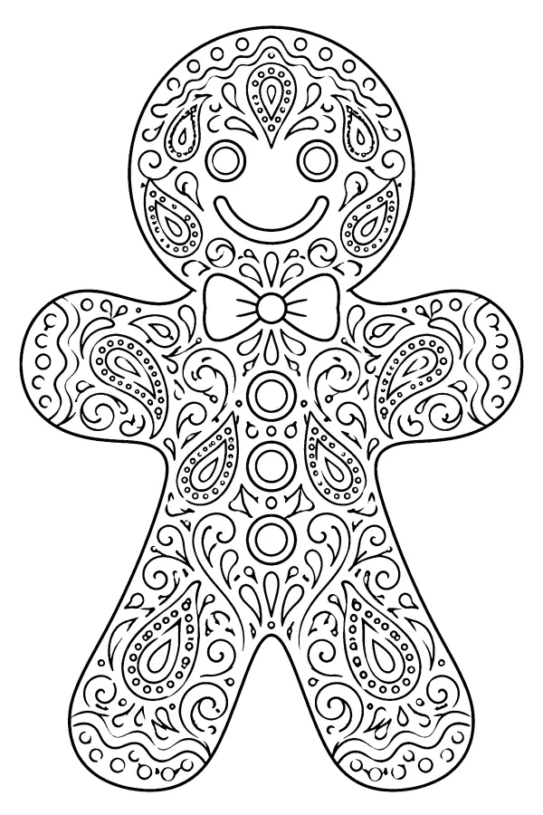 Paisley Gingerbread Figure