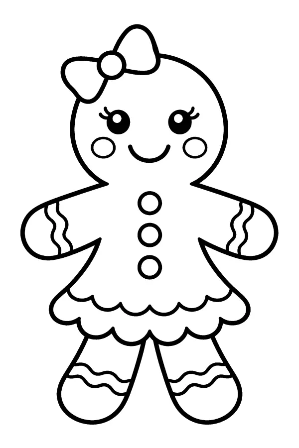 Bow Gingerbread Lady