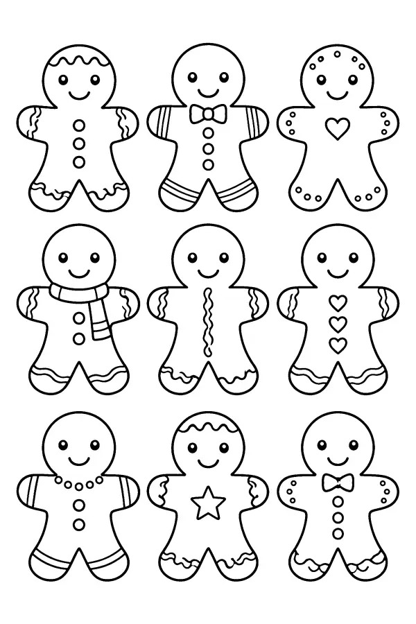 Gingerbread Grid Friends
