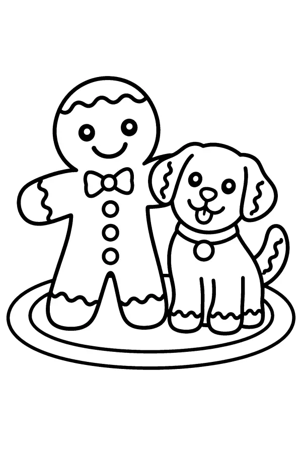Gingerbread Pals On Plate