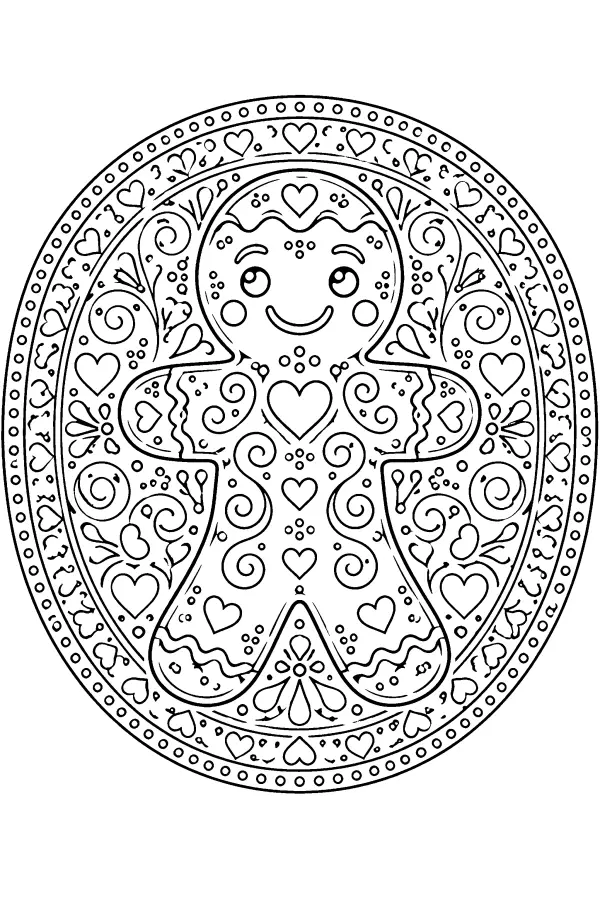 Patterned Gingerbread Medallion