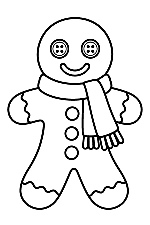 Scarfed Gingerbread Friend