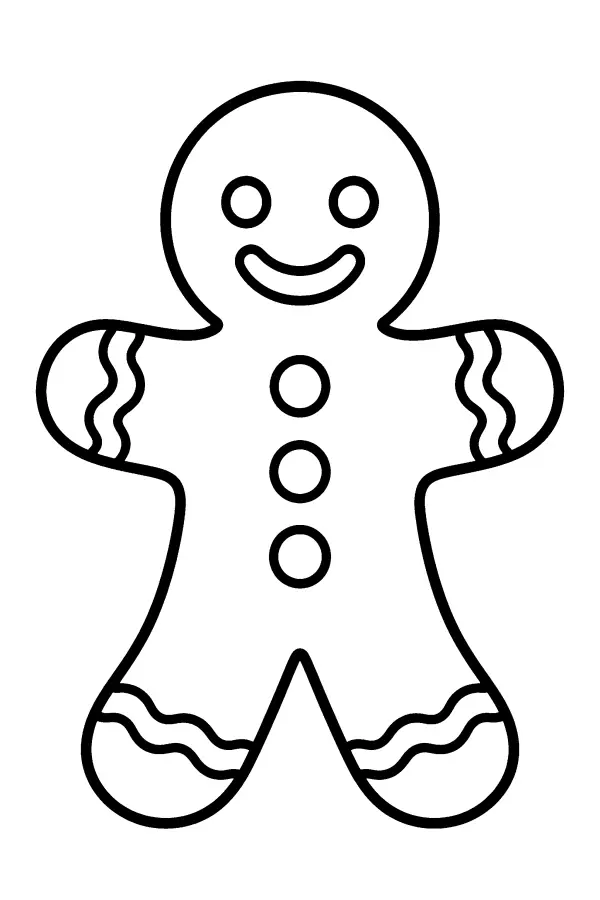 Smiling Gingerbread Man