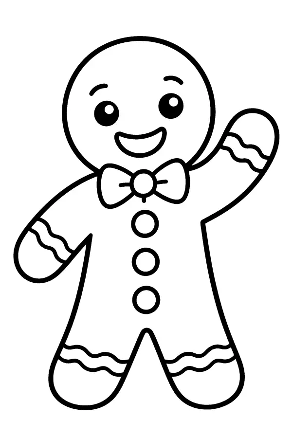 Waving Gingerbread Friend