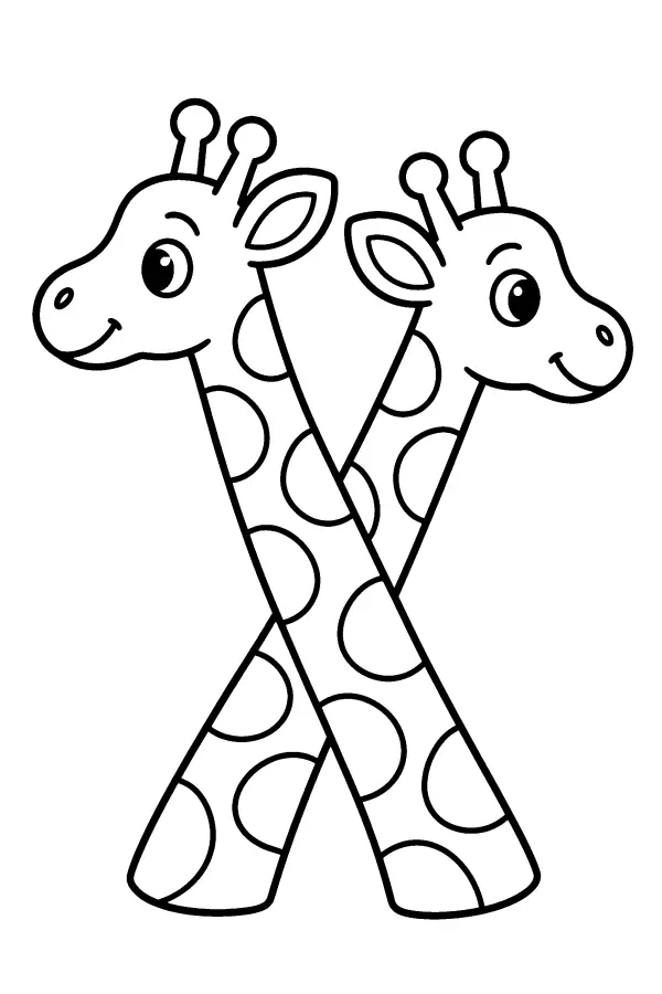 Crossing Giraffe Necks