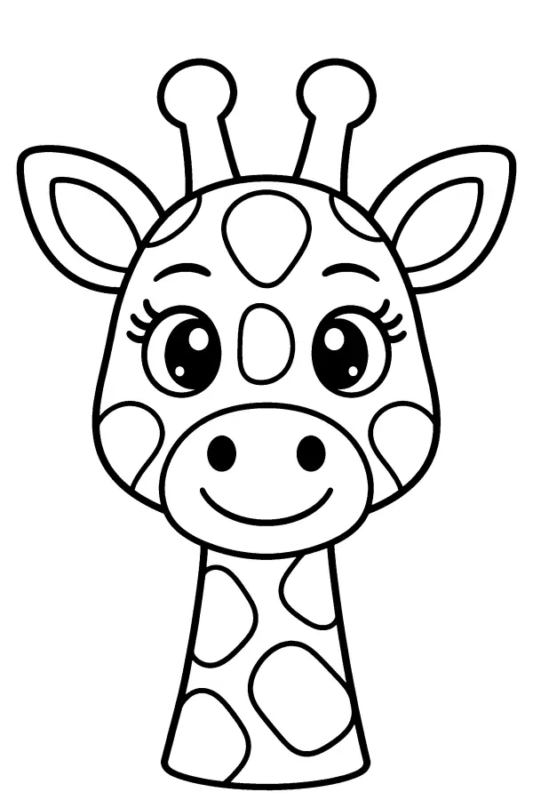 Giraffe Face Portrait