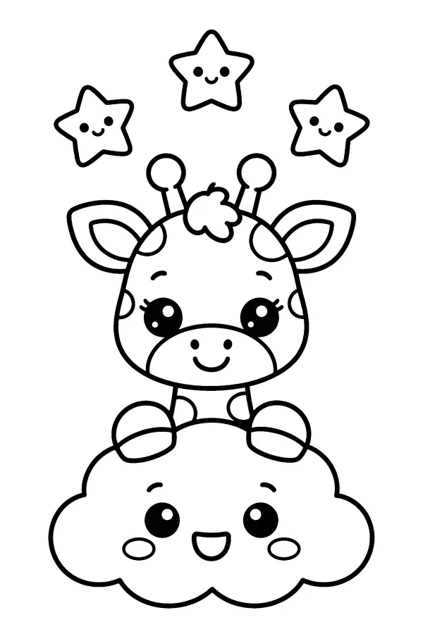 Giraffe On A Cloud