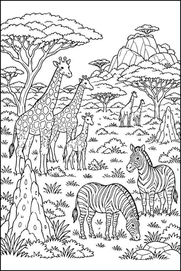 Savanna Herd Scene