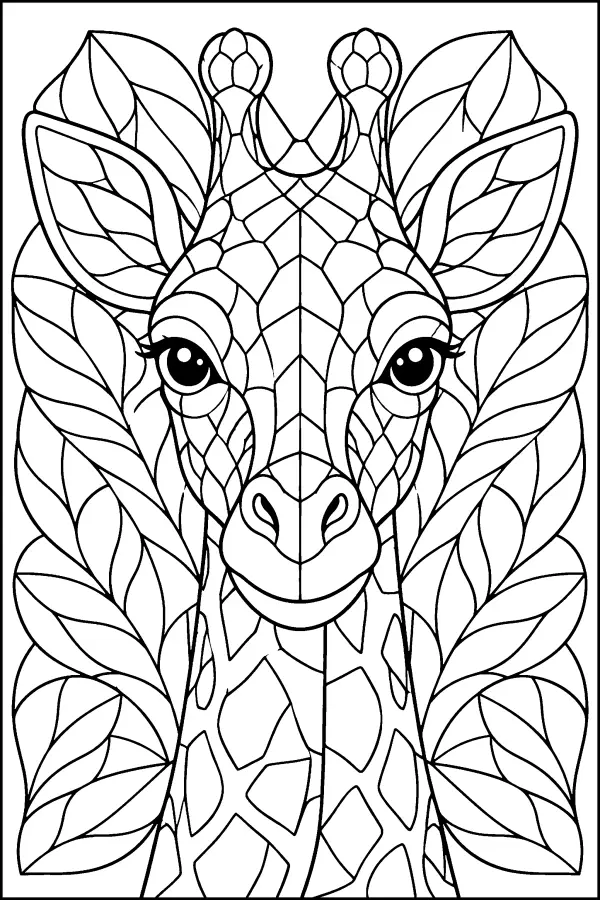 Stained Glass Giraffe