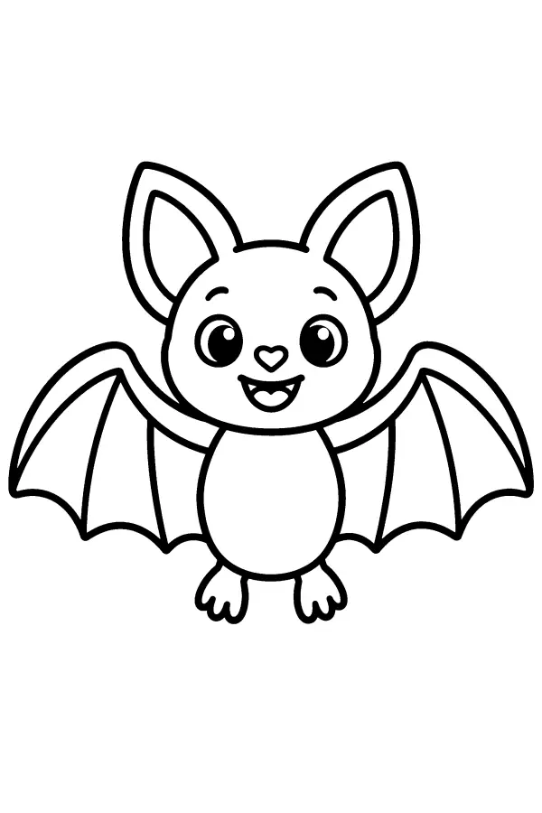 Bat With Open Wings