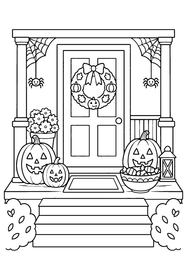 Decorated Front Porch