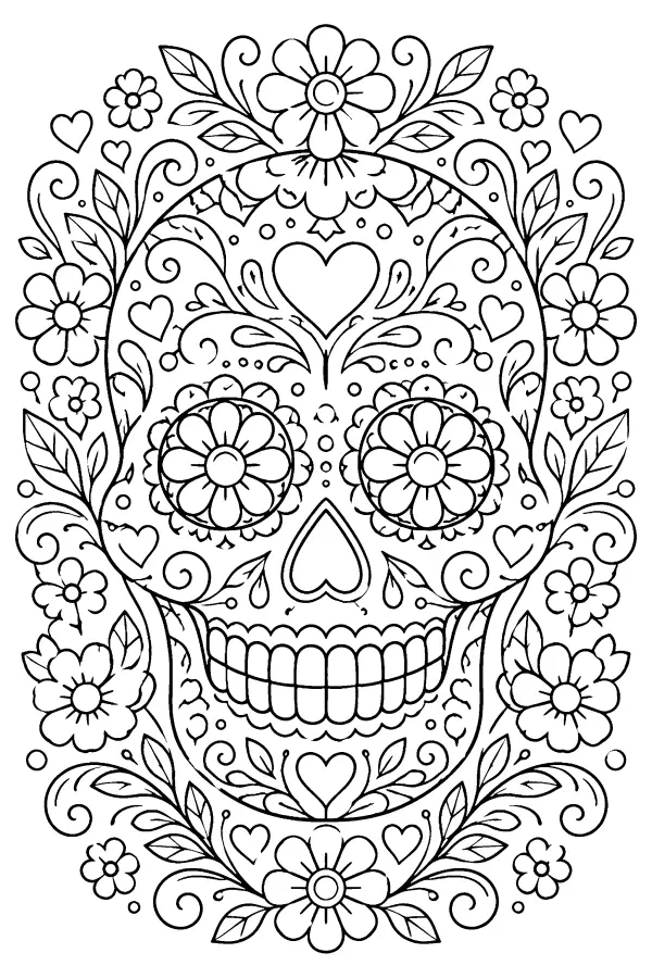 Flowered Sugar Skull