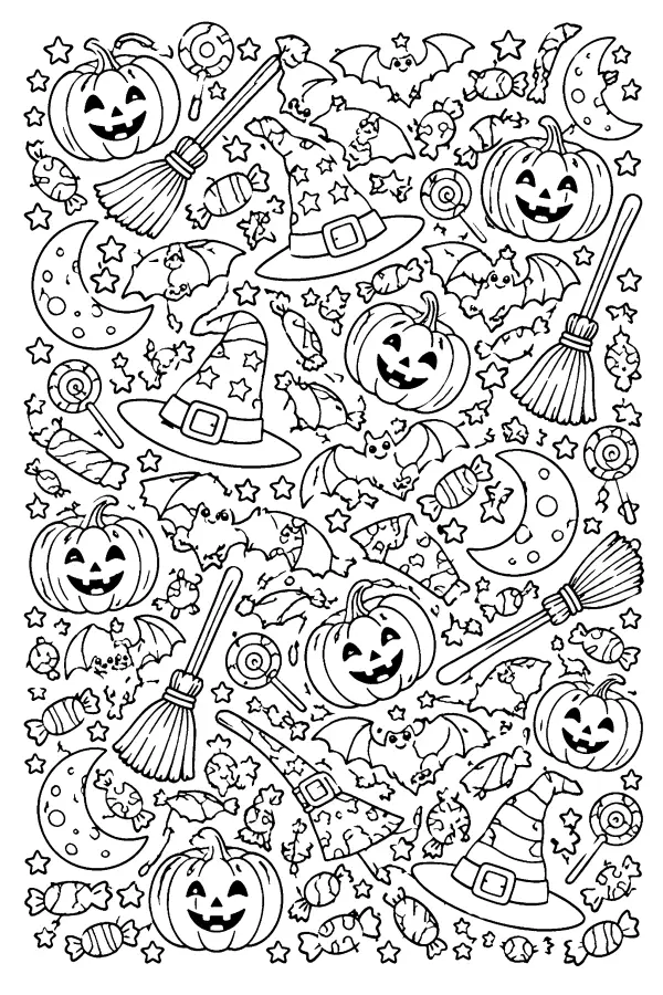 Halloween Doodle Page