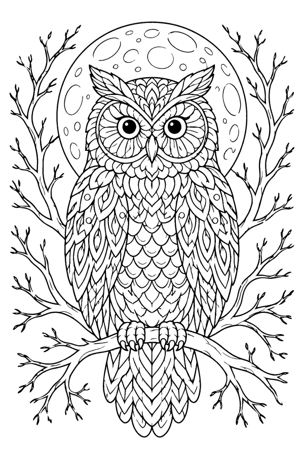 Owl Before the Moon