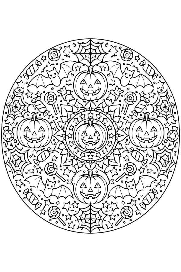 Pumpkin Mandala Circle