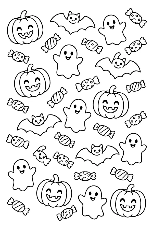 Pumpkins and Ghosts Pattern
