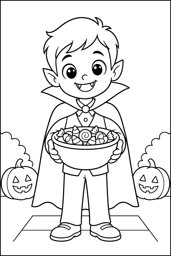Vampire With Candy Bowl