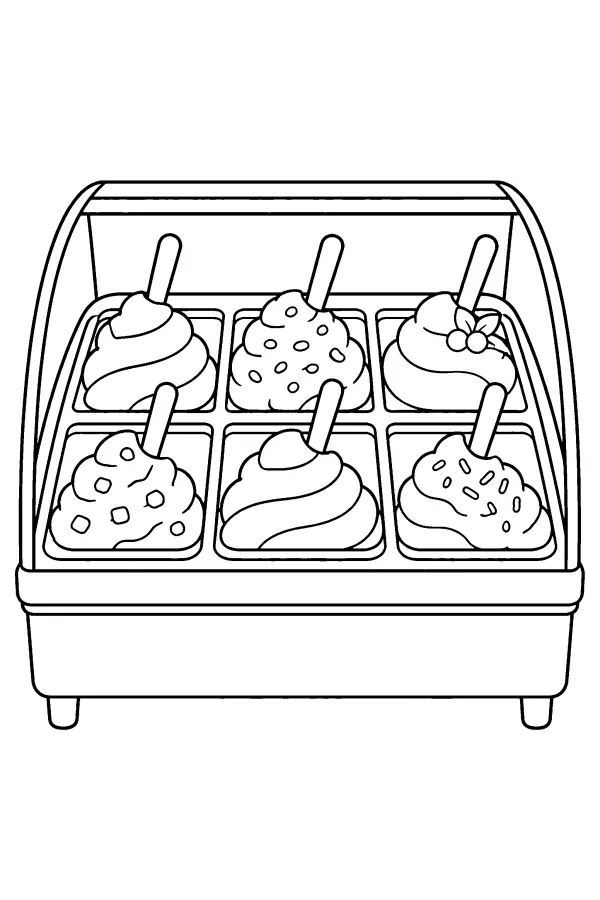 Gelato Case Display