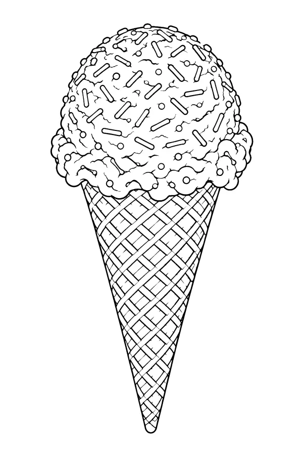 Patterned Waffle Cone