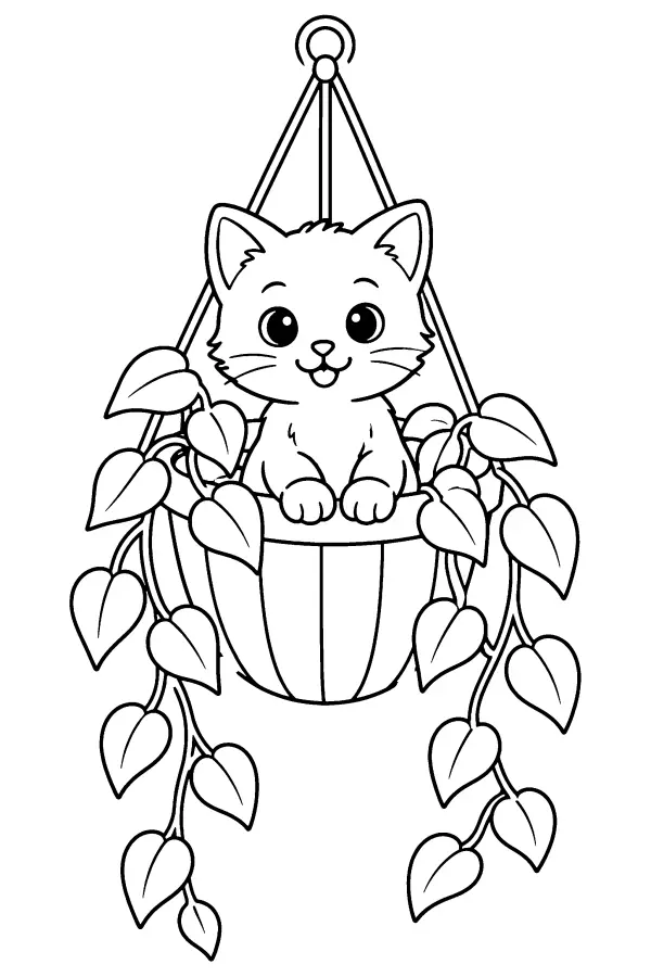 Hanging Pot Kitten