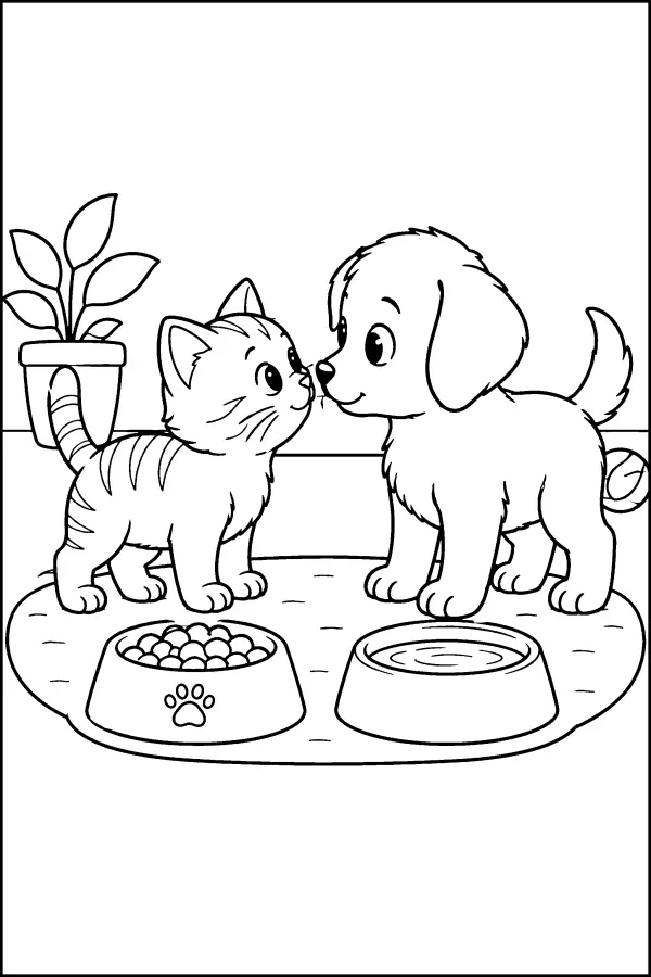Kitten And Puppy