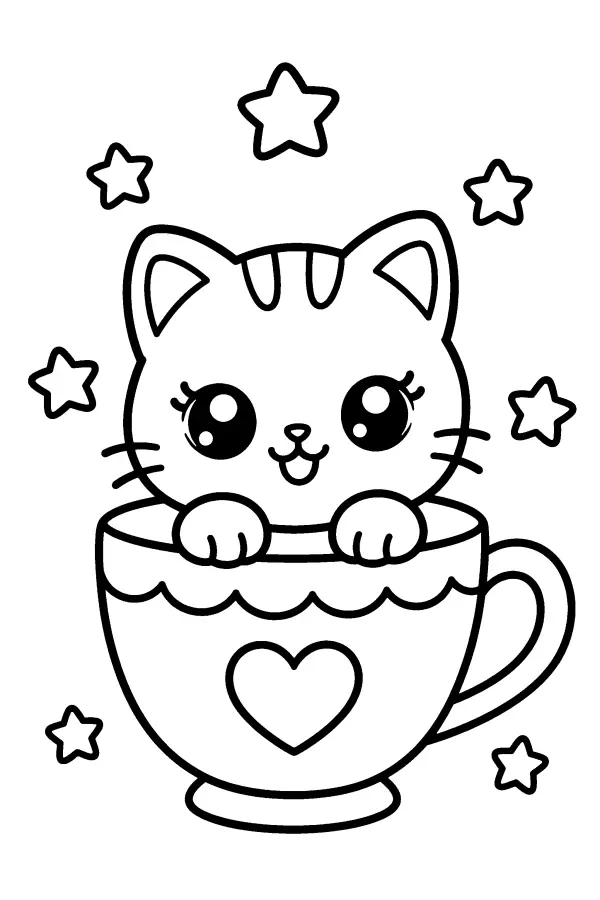 Kitten In Teacup
