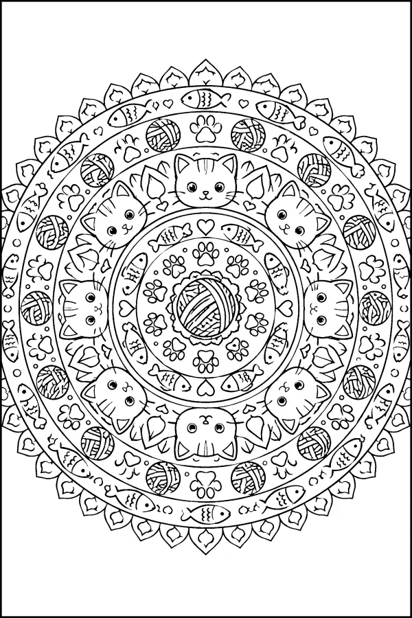 Kitten Mandala Rings