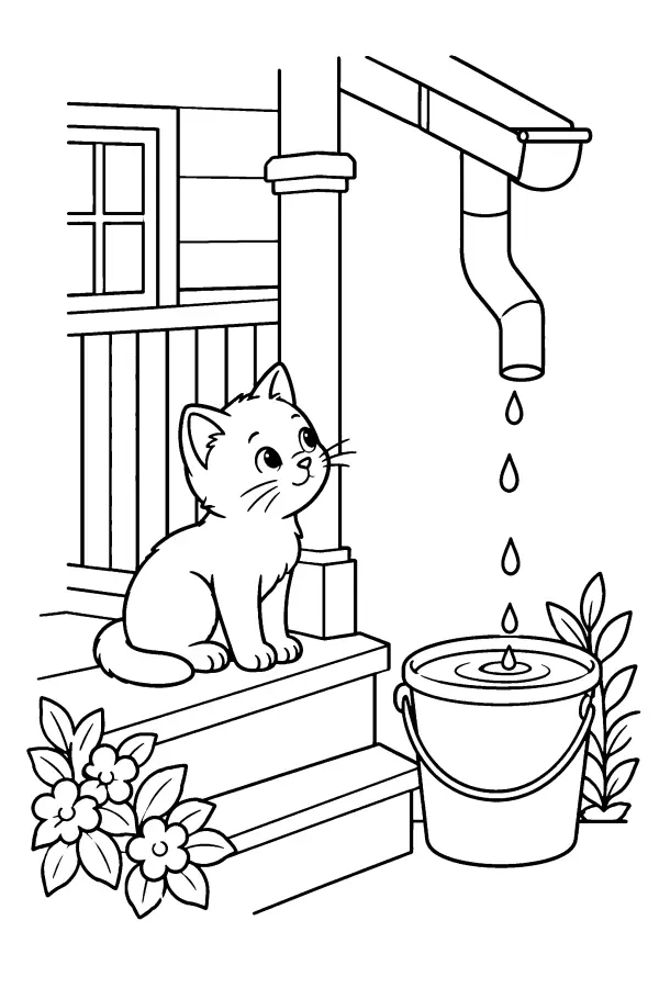 Kitten On Porch Step