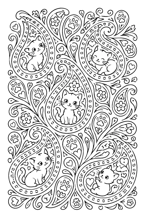Paisley Kitten Garden