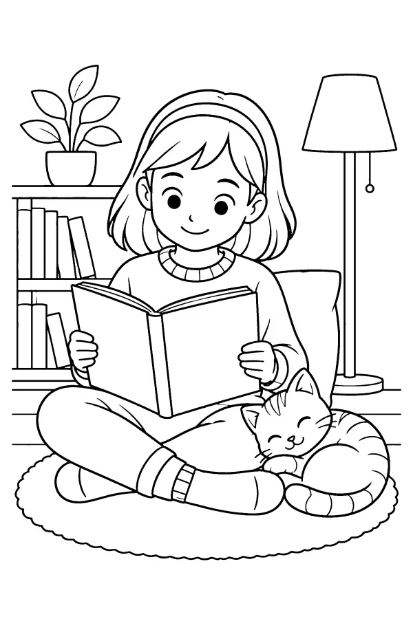 Reading With Kitten