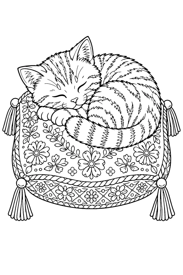 Sleeping Cushion Kitten